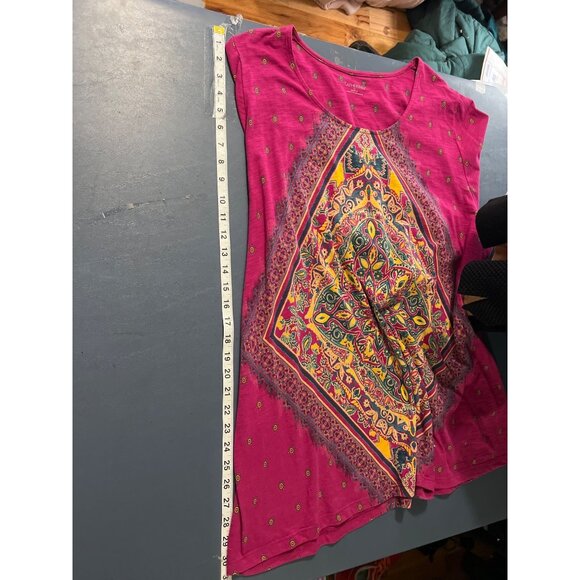 Catherines 1X 18/20W Womens Boho Tunic Top Boho Artsey Lagenlook - Picture 2 of 10